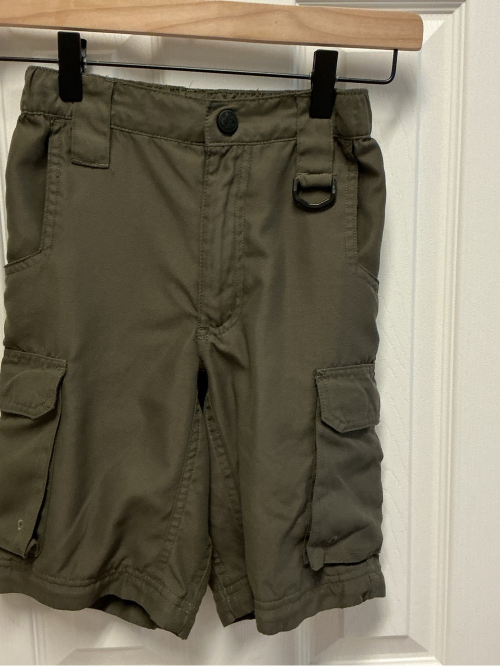 Boy Scouts Of America SZ Youth S, Uniform Cargo Shorts Utility Army Green D-ring